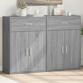 Aparadores 2 uds madera de ingeniería gris Sonoma 60x30x84 cm de , Aparadores - Ref: Foro24-3276600, Precio: 149,97 €, Descue...