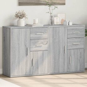 Aparador de madera de ingeniería 2 uds gris Sonoma 60x31x70 cm de , Aparadores - Ref: Foro24-3276565, Precio: 157,66 €, Descu...