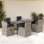 Set comedor jardín 7 pzas y cojines ratán sintético gris claro de , Conjuntos de jardín - Ref: Foro24-3262908, Precio: 931,74...