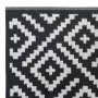Alfombra de exterior ARAKIL blanca y negra 80x150 cm PP de , Protectores para exterior - Ref: Foro24-368571, Precio: 21,20 €,...