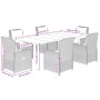 Set de comedor de jardín 7 pzas y cojines ratán sintético negro de , Conjuntos de jardín - Ref: Foro24-3262838, Precio: 907,2...