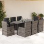 Set comedor jardín 9 pzas y cojines ratán sintético gris de , Conjuntos de jardín - Ref: Foro24-3262867, Precio: 1,00 €, Desc...