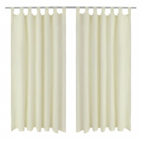 2 cortinas micro-satinadas con trabillas 140 x 245 cm de , Cortinas y visillos - Ref: Foro24-130358, Precio: 31,65 €, Descuen...