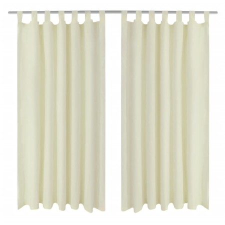 2 cortinas micro-satinadas con trabillas 140 x 245 cm de , Cortinas y visillos - Ref: Foro24-130358, Precio: 31,65 €, Descuen...