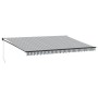 Toldo retráctil aluminio y tela gris antracita y blanco 5x3 m de , Toldos - Ref: Foro24-3216112, Precio: 319,69 €, Descuento: %