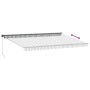 Toldo retráctil aluminio y tela gris antracita y blanco 5x3 m de , Toldos - Ref: Foro24-3216112, Precio: 319,69 €, Descuento: %