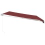 Toldo retráctil manual burdeos 500x300 cm de , Toldos - Ref: Foro24-3215297, Precio: 359,37 €, Descuento: %