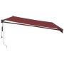 Toldo retráctil automático burdeos 500x300 cm de , Toldos - Ref: Foro24-3215312, Precio: 464,87 €, Descuento: %