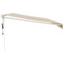 Toldo retráctil automático amarillo y blanco 5x3 m de , Toldos - Ref: Foro24-3154485, Precio: 442,24 €, Descuento: %