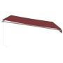 Toldo retráctil manual con luces LED burdeos 400x300 cm de , Toldos - Ref: Foro24-3214974, Precio: 348,07 €, Descuento: %