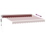 Toldo retráctil automático burdeos 350x250 cm de , Toldos - Ref: Foro24-3215304, Precio: 301,25 €, Descuento: %