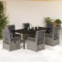 Set comedor jardín 7 pzas y cojines ratán sintético gris de , Conjuntos de jardín - Ref: Foro24-3262997, Precio: 825,87 €, De...