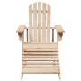 Silla Adirondack con otomana madera maciza de abeto de , Sillas de jardín - Ref: Foro24-4007240, Precio: 102,57 €, Descuento: %