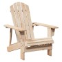Silla Adirondack con otomana madera maciza de abeto de , Sillas de jardín - Ref: Foro24-4007240, Precio: 102,57 €, Descuento: %