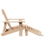 Silla Adirondack con otomana madera maciza de abeto de , Sillas de jardín - Ref: Foro24-4007240, Precio: 102,57 €, Descuento: %