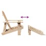 Silla Adirondack con otomana madera maciza de abeto de , Sillas de jardín - Ref: Foro24-4007240, Precio: 102,57 €, Descuento: %