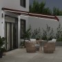 Toldo retráctil automático con luces LED burdeos 400x300 cm de , Toldos - Ref: Foro24-3310189, Precio: 578,77 €, Descuento: %