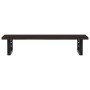 Estante de lavabo de pared de acero y madera maciza de roble de , Tocadores de baño - Ref: Foro24-3302585, Precio: 70,23 €, D...