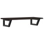 Estante de lavabo de pared de acero y madera maciza de roble de , Tocadores de baño - Ref: Foro24-3302587, Precio: 71,08 €, D...