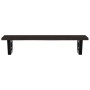 Estante de lavabo de pared de acero y madera maciza de roble de , Tocadores de baño - Ref: Foro24-3302587, Precio: 71,08 €, D...