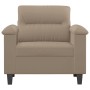 Sillón de tela de microfibra gris taupé 60 cm de , Sofás - Ref: Foro24-359549, Precio: 178,78 €, Descuento: -5%%