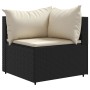 Set de muebles de jardín 5 pzas y cojines ratán sintético negro de , Conjuntos de jardín - Ref: Foro24-3308080, Precio: 388,4...