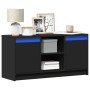 Mueble de TV con LED madera de ingeniería negro 100x34x50 cm de , Muebles TV - Ref: Foro24-852188, Precio: 92,55 €, Descuento: %