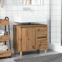 Armario lavabo baño madera ingeniería roble artisan 65x33x60 cm de , Tocadores de baño - Ref: Foro24-857121, Precio: 88,44 €,...