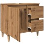Armario lavabo baño madera ingeniería roble artisan 65x33x60 cm de , Tocadores de baño - Ref: Foro24-857121, Precio: 88,44 €,...