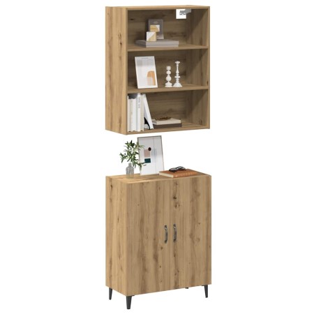 Aparador con mueble pared madera contrachapada artesanal roble de , Aparadores - Ref: Foro24-3329224, Precio: 155,03 €, Descu...
