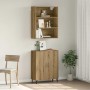 Aparador con mueble pared madera contrachapada artesanal roble de , Aparadores - Ref: Foro24-3329224, Precio: 155,03 €, Descu...