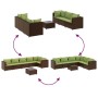 Set muebles de jardín 7 piezas y cojines ratán sintético marrón de , Conjuntos de jardín - Ref: Foro24-3308118, Precio: 532,6...