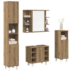 Juego de muebles baño 4 piezas madera ingeniería roble artisan de , Muebles de baño - Ref: Foro24-3328558, Precio: 285,98 €, ...