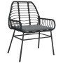 Set de comedor de jardín 7 piezas cojines ratán sintético negro de , Conjuntos de jardín - Ref: Foro24-3334553, Precio: 575,7...