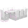 Set de comedor de jardín 9 pzas y cojines ratán sintético negro en Conjuntos de jardín | Comprar online en Foru.es