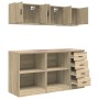 Armarios 6 uds para garaje madera de ingeniería roble sonoma de , Armarios industriales - Ref: Foro24-3328352, Precio: 305,78...