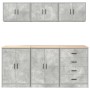 Armarios 6 uds para garaje madera de ingeniería ris hormigón de , Armarios industriales - Ref: Foro24-3328344, Precio: 483,38...