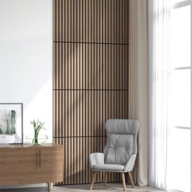 Paneles acústicos de pared 8 uds listones 60,5x60 cm de , Recubrimiento de paredes - Ref: Foro24-42002584, Precio: 144,62 €, ...