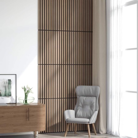 Paneles acústicos de pared 8 uds listones 60,5x60 cm de , Recubrimiento de paredes - Ref: Foro24-42002584, Precio: 144,62 €, ...