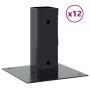 Bases para postes cuadradas 12 uds. Antracita 46x46 mm de , Postes de cerca - Ref: Foro24-42000019, Precio: 54,37 €, Descuent...