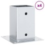 Bases para postes cuadradas 4 uds. Plata 91x91 mm | Foro24.es | Tu tienda online para hogar, jardín y más Foro24.es