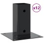 Bases para postes cuadradas 12 uds. Antracita 71x71 mm de , Postes de cerca - Ref: Foro24-42000025, Precio: 67,98 €, Descuent...