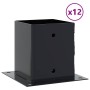 Bases para postes cuadradas 12 uds. Antracita 121x121 mm de , Postes de cerca - Ref: Foro24-42000033, Precio: 85,47 €, Descue...