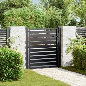 Puerta de jardín con cerradura de aluminio negra 100x100 cm de , Puertas de jardín - Ref: Foro24-42004146, Precio: 274,32 €, ...