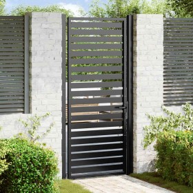 Puerta de jardín con cerradura de aluminio negra 100x200 cm de , Puertas de jardín - Ref: Foro24-42004150, Precio: 310,68 €, ...