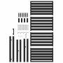 Puerta de jardín con cerradura de aluminio negra 100x200 cm de , Puertas de jardín - Ref: Foro24-42004150, Precio: 310,68 €, ...