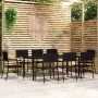 Juego de comedor de jardín 9 piezas negro de , Conjuntos de jardín - Ref: Foro24-3099582, Precio: 544,12 €, Descuento: %