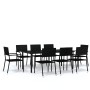 Juego de comedor de jardín 9 piezas negro de , Conjuntos de jardín - Ref: Foro24-3099582, Precio: 544,12 €, Descuento: %