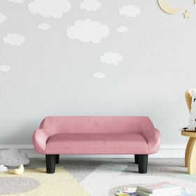Sofá para niños de terciopelo rosa 70x40x24 cm de , Mobiliario para bebés y niños pequeños - Ref: Foro24-3196352, Precio: 68,...