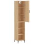 Aparador de madera contrachapada roble Sonoma 34,5x34x180 cm de , Aparadores - Ref: Foro24-3198980, Precio: 93,04 €, Descuent...